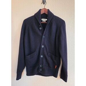 Ben Sherman Merino Wool Shawl Collar Cardigan Mens M Old Money Dark Academia